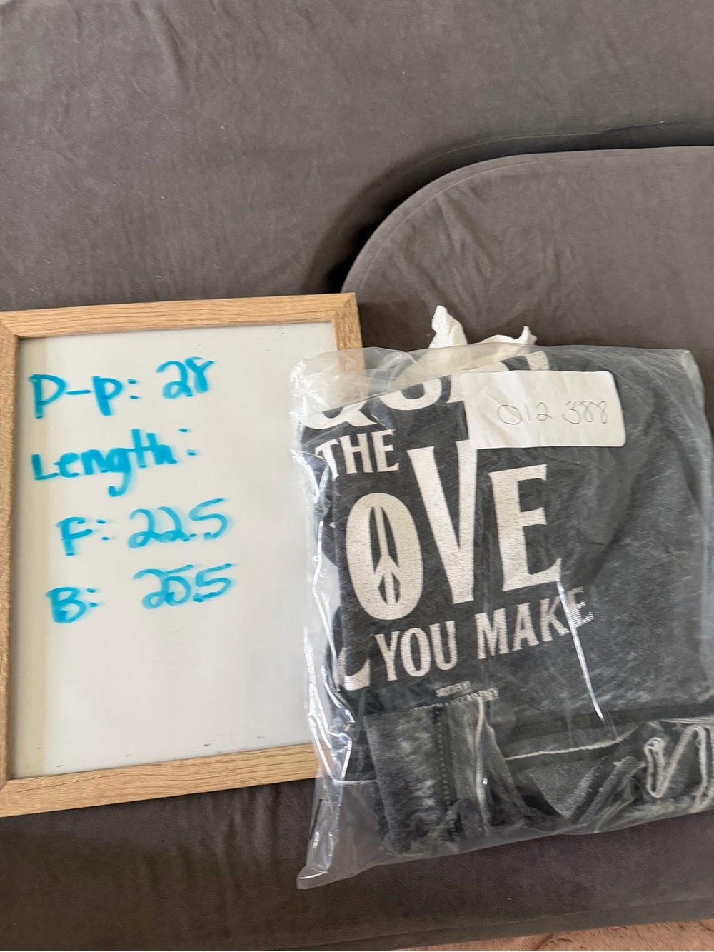 Lyric Culture Grey Mineral Wash Graphic Sweatshirt Beatles Lyrics - Picture 5 of 5